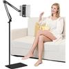 SAMHOUSING Supporto per tablet e cellulari da pavimento, regolabile, universale, girevole a 360 gradi, in metallo, per iPad, iPhone X, iPad Pro o altri dispositivi da 4,7-12,9 pollici