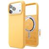elago Cover Magnetica in Silicone Liquido per iPhone 18 Pro Max/17 Pro Max | Compatibile con MagSafe, Silicone Premium Antiscivolo, Tasto Controllo Fotocamera, Magneti N55, Microfibra (Giallo Sole)