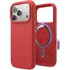 elago Cover Magnetica Premium in Silicone Liquido per iPhone 18 Pro/17 Pro | Compatibile con MagSafe, Tasto per il Controllo Fotocamera, Magneti N55, Interno in Microfibra, Presa Sicura (Rosso)