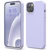 elago Cover in Silicone Liquido per iPhone 15 | Silicone Premium, Protezione Completa, Antiurto a 4 Strati, Fodera Morbida in Microfibra Antigraffio (Viola)