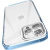 elago Cover Ibrida Clear per iPhone 13 Pro Max (6,7") | PC + TPU, Ingiallimento Ridotto, Protezione Completa (Azzurro Sierra)
