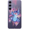 LA CASA DE LAS CARCASAS Custodia compatibile con Samsung Galaxy S24 Plus, motivo graffiti Disney, motivo: Stitch e graffiti, in silicone trasparente e flessibile, con licenza ufficiale Lilo & Stitch