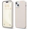 elago Cover in Silicone Liquido per iPhone 15 Plus | Silicone Premium, Protezione Completa, Antiurto a 4 Strati, Fodera Morbida in Microfibra Antigraffio (Pietra Beige)