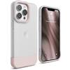 elago Cover Glide per iPhone 13 Pro (6,1") | TPU Sottile, Protezione Fotocamera Migliorata, Design Bicolore (Trasparente Opaco/Rosa)
