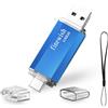 finewish Chiavetta USB Type C 128 GB, 2 in 1 OTG Penna 128 giga USB C Pen Drive 128GB per PC/New MacBook/Tablet/Smartphone Huawei, Samsung, Xiaomi, (Blu)