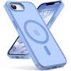 Oududianzi - Magnetica Cover per iPhone 16e/17e Magsafe Case, Viola Chiaro | Custodia Traslucida Posteriore PC Silicone TPU Bumper, Protezione Della Fotocamera, Cover Militare Antiurto Anti-Impronte