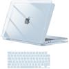 MOSISO Custodia Compatibile con MacBook Air 15 Cover M5 M4 M3 M2 2026-2023 | Copritastiera&Case per MacBook Air 15 pollici 2026 2025 2024 2023 A3448 A3241 A3114 A2941, Celeste Cristallo