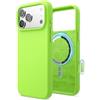 elago Cover Magnetica in Silicone Liquido per iPhone 18 Pro Max/17 Pro Max | Compatibile con MagSafe, Silicone Premium Antiscivolo, Tasto Controllo Fotocamera, Magneti N55, Microfibra (Verde Lime)