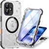 Lanhiem Cover per iPhone 16 Compatibile con Mag-Safe, IP68 Impermeabile Antiurto [Protezione Schermo] Waterproof 360° Integrata Antipolvere Antiscivolo Militare Subacquea Case per iPhone 16, Nero