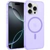 XTCASE Cover Magnetica per iPhone 16 Pro Compatibile con MagSafe, Opaca Viola | Custodia Satinato Traslucida, Ultra Sottile Protettiva Antiurto, Antigraffio Anti-impronte, PC Rigido Ultra Hybrid Bumper