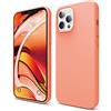 elago Cover in Silicone Liquido per iPhone 12 Pro Max (6,7") | Silicone Liquido Premium, Protezione Completa, Antiurto a 3 Strati (Arancione)