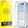 JETech Pellicola Protettiva per iPhone Air, 3 Pezzi | Vetro Temperato 9H, HD Trasparente, Protezione Antigraffio, Strumento Installazione Facile