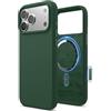 elago Cover Magnetica in Silicone Liquido per iPhone 18 Pro Max/17 Pro Max | Compatibile con MagSafe, Silicone Premium Antiscivolo, Tasto Controllo Fotocamera, Magneti N55, Microfibra (Verde Alpino)