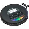 KLIM Nomad Lettore CD Portatile, Batteria a Lunga Durata, Compatibile con Cdr | Include Auricolari Fusion, Cdrw, MP3, Radio FM, Bluetooth, Ideale per Auto, Hi-Fi, Goditi la Qualità Audio - Argento