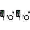 FLLAGG20 2X Caricabatterie Compatibile con PSP 1000 2000 3000 Nero 5V 1A EU | Compatibile con PSP 1000 2000 3000 alimentatore 5V 1A input 100-240V spina EU plug and play cavo nero Charger Power Adapter