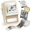 NIIMBOT Etichettatrice B21 Pro,300DPI HD Stampante per etichette(Bianco) | Stampante per etichette Adesivo Termico Senza Inchiostro,per foto, appunti, grafica di studio, Memo Maker, etichetta 50x30mm