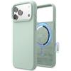 elago Cover Magnetica in Silicone Liquido per iPhone 18 Pro Max/17 Pro Max | Compatibile con MagSafe, Silicone Premium Antiscivolo, Tasto Controllo Fotocamera, Magneti N55, Microfibra (Verde Menta)