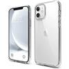 elago Cover Ibrida Clear per iPhone 12 Mini (5,4") | Retro Rigido in PC, Paraurti Flessibile Antiurto, Anti-Ingiallimento (Trasparente)