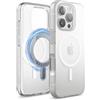 elago Cover Magnetica Ibrida Trasparente per iPhone 16 Pro (6,3") | Compatibile con MagSafe, PC + TPU, Paraurti Antiurto (Clear)