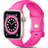 CeMiKa Compatibile per Apple Watch Cinturino 44mm 42mm 45mm 46mm 49mm | Silicone Cinturini per iWatch Series 11 10 9 8 7 6 5 4 3 SE3 SE Ultra 3 2 1, Sportivi Cinturino per Donna Uomo, Rosa Caldo