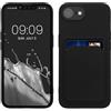 kwmobile Custodia Compatibile con Apple iPhone 17e / iPhone 16e Cover - Back Case Cellulare con Slot Porta Carte - Morbida in Silicone TPU nero