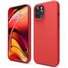 elago Cover in Silicone Liquido per iPhone 12 Pro Max (6,7") | Silicone Liquido Premium, Protezione Completa, Antiurto a 3 Strati (Rosso)