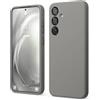 elago Cover in Silicone Liquido per Samsung Galaxy S25 Plus | Copertura Protettiva Completa, Antiurto, Custodia Slim, Fodera Morbida in Microfibra (Grigio Medio)
