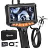 Ferdiiz Endoscopio 5" IPS, 1080P HD Boroscopio con Testa Mobile 360°, 1M | Sonda Telecamera 8MM, Telecamera Ispezione Tubi IP67 Impermeabile, Endoscopio Professionale per Video Ispezione con 32G SD