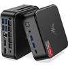 NiPoGi E3B Mini PC di ΑΜD Ryzen 5 7530U 16GB RAM/512GB SSD Ufficio da Casa | (Max 4.5GHz, 6C/12T, migliore di 7430U/5500U/5650U/5675U) WiFi 6/BT 5.2/4K@60Hz Triplo Display(HDMI 2.0+DP 1.4+Type-C )