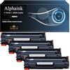 alphaink 4 Toner Neri Compatibili con HP CE285A 85A per HP LaserJet Pro P1102 P1102W M1212NF M1132 MFP M1217NFW M1132 M1212 M1130 P1100 M1136 M1210 M1210MFP M1134MFP M1134 M1137 MFP (4 Nero)