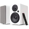 VULKKANO A5 ARC MKII Casse per TV Bluetooth HDMI ARC | Woofer 5,25", 100W, telecomando, Bluetooth 5.0, HDMI ARC, Ottica, RCA, USB, uscita subwoofer, finitura legno