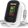 Duronic OX02 Pulsossimetro da Dito Professionale Saturimetro Portatile | Display LED, Ossimetro Misura Saturazione Ossigeno, Frequenza Cardiaca, Per Anziani, Bambini, Sportivi, Custodia Inclusa