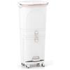 RELAX4LIFE 42L Pattumiera Differenziata 3 Scomparti | con Cassetto, Bicoperchio, 3 Secchi Rimovibili, Pedale, Ruote e Ganci Laterali, Salvaspazio per Cucina,Bagno