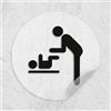 iSecur Adesivo Toilette WC Fasciatoio Trasparente Opaco - hin652 | Pellicola autoadesiva Ø 9 cm per indicazione bagno dal design sobrio