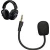 kwmobile Microfono Ricambio Cuffie Gaming Compatibile con Logitech G Pro X Cuffie - Jack 3,5mm - Cavo 10 cm - nero