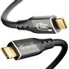 ZIKNYDO 80Gbps Thunderbolt 5 Cavo 1 metro, cavo USB 4 2.0 120Gbps di larghezza di banda per display 16K/Dual 8K, ricarica PD3.1 240W, per Thunderbolt 4, SSD, MacBook M4 Pro/Max, eGPU, Mac mini M4 Pro