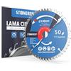 STONE REEF Lama Sega Circolare 130x16 mm 50 Denti per Legno Disco Sega a Mano | Diametro 130 mm, foro fisso da 16 mm e 50 denti in metallo duro: bordo di taglio fine su legno e laminato