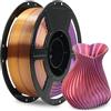 Flashforge - Filamento in seta a tre colori, rosso, oro, viola, coestrusione 3 in 1, 1,75 mm, filamento per stampante 3D, bobina da 1 kg, precisione dimensionale +/- 0,02 mm, in seta PLA cambia colore
