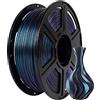 FLASHFORGE Filamento per stampante 3D in PLA multicolore,filamento di stampa 3D a cambio rapido di colore da 1,75 mm,filamento di stampa 3D camaleontico che cambia colore con la luce (titanio bruciato