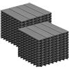 Laneetal Set di 22 Pavimento per Esterno, Pavimento WPC Incastro, per Giardino, Patio, Terrazza, Balcone, Pavimentazione Esterna 30x30 cm, Grigio Chiaro