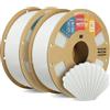 OVERTURE Matte PLA Filamento 1,75 mm Bianco*2, 2kg Matt | Opaco PLA - Neatly Wound - Finitura Opaca - Profondo - Precisione Dimensionale±0,02 mm - per Stampante 3D FDM