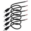 Mcbazel Cavo USB C a Filo Nudo 30cm, 2 Fili per Ventola LED 5V/3A | Filo di rame 22 AWG, guaina PVC, rosso/nero stagnato, per elettronica DIY, set da 5