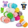 AUAUY Gomitolo di Lana Pastello, 12 Colori Pacco di Lana Acrilica, Macarons | Lana per Uncinetto, Cotone per Uncinetto, Filo Filato Crochet Yarn, per Uncinetto, Lavori a Maglia