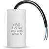 Iruihoo Condensatore CBB60 450V 5uf 50/60Hz, condensatore di marcia del motore, condensatore di soppressione delle interferenze, condensatore di avviamento del motore,microfarad con cavo