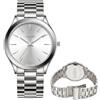 BUREI Orologio da polso da uomo da 44 mm, con movimento al quarzo giapponese, grande orologio minimalista in acciaio inox, design pesante, regalo per uomini
