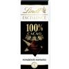 Lindt Excellence Tavoletta di Cioccolato Fondente 100% Cacao, Confezione da 50g