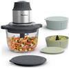 Moulinex Choppeo Party, Tritatutto Elettrico, DJ610B | Trita e Servi Direttamente, Risultati Rapidi, Ciotole con Capacità di 2 L