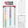 Calendario Olandese Color Shaded 23x47 cm carta patinata 12 mesi Personalizzate o neutre