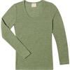 Engel Natur - Maglietta da Donna a Maniche Lunghe, 100% Lana Merino kbT, Lavabile in Lavatrice