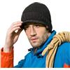 Magracy Cappello invernale da uomo con visiera in maglia spessa per esterni